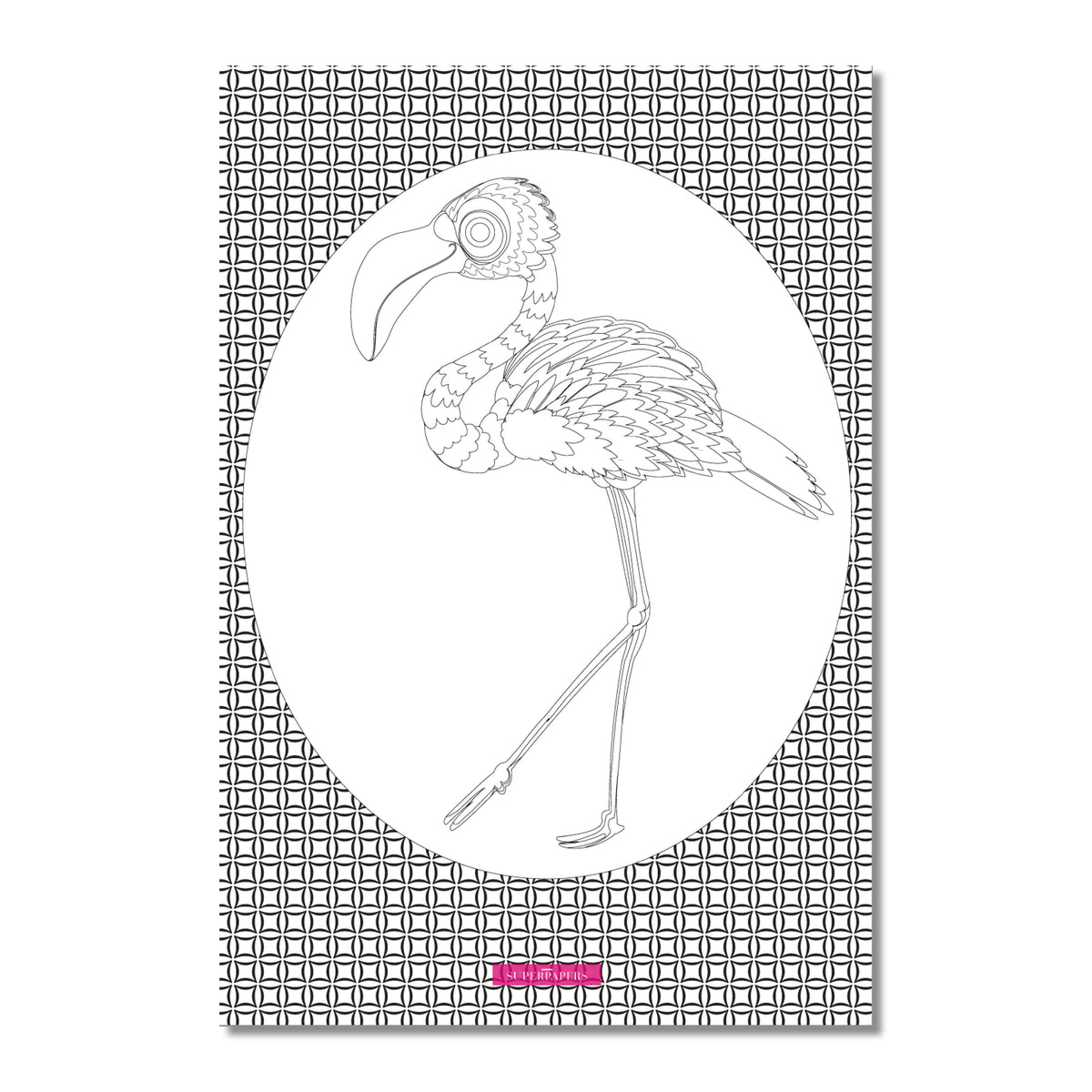 Ausmalposter "Felicitas Flamingo"